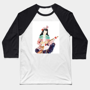 Persian Woman Playing Guitar Baseball T-Shirt